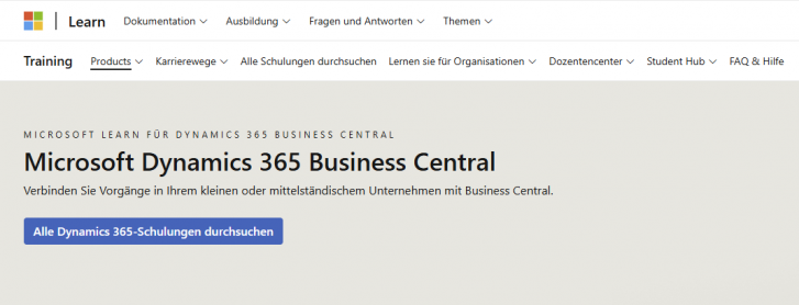 Lernplattform Dynamics 365 Business Central
