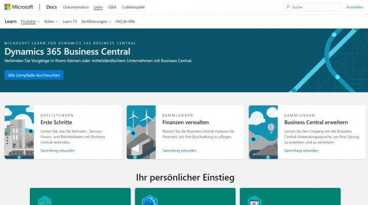 Lernplattform Dynamics 365 Business Central