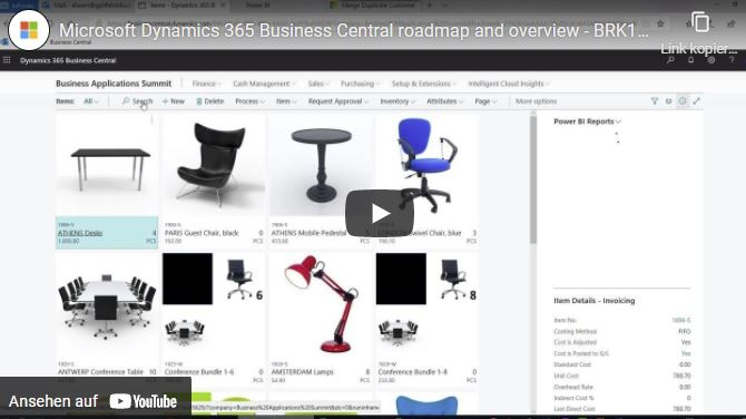 Video Einblick in Microsoft Dynamics 365 Business Central